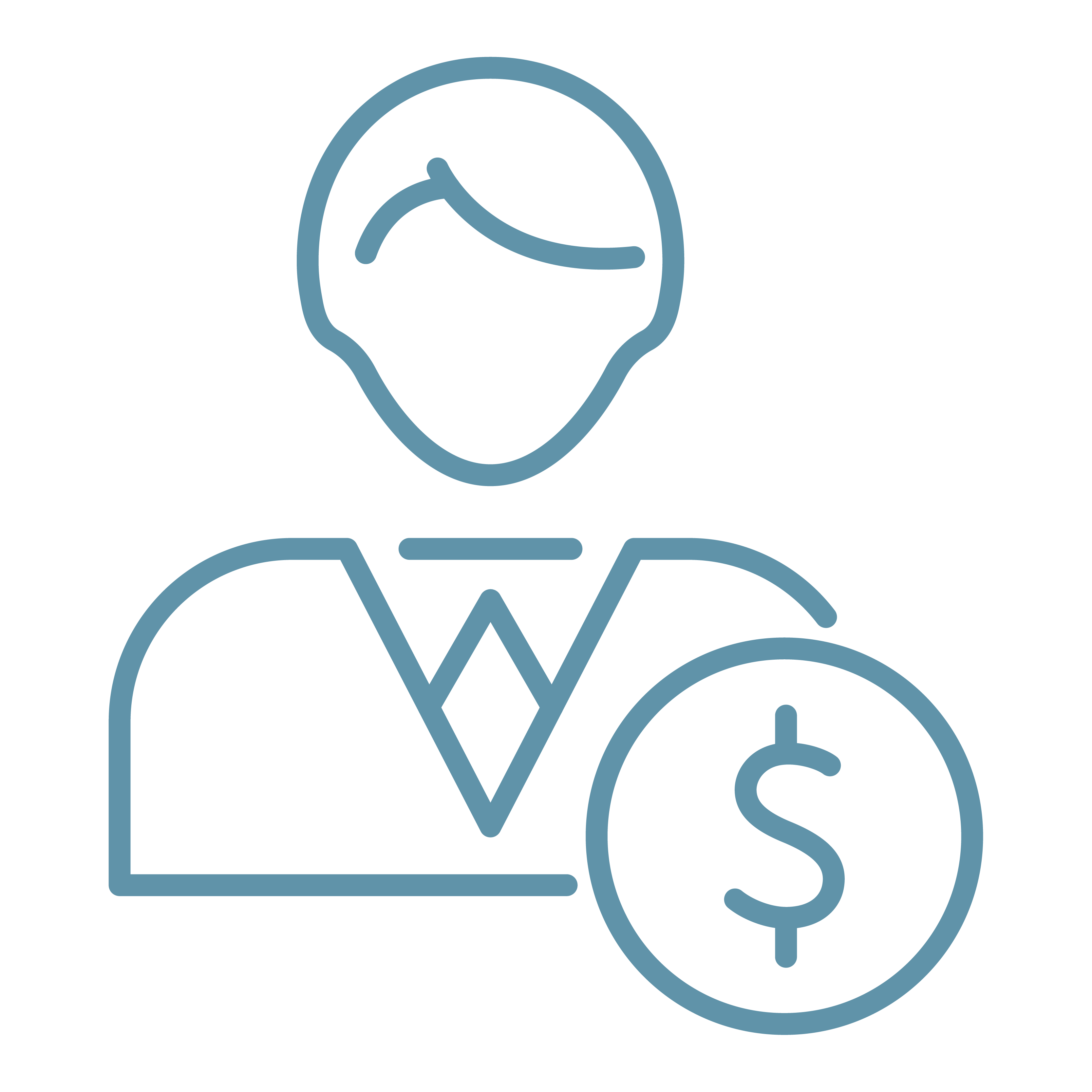 Line art illustration of a tax accountant.